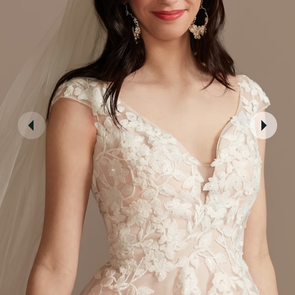 Cap sleeve tule ball gown - Picture 2 of 6